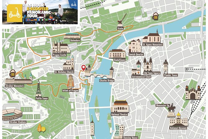 1.5h Prague E-Scooter Panoramic Tour small-group with PragueWay - Letná Park and the city views