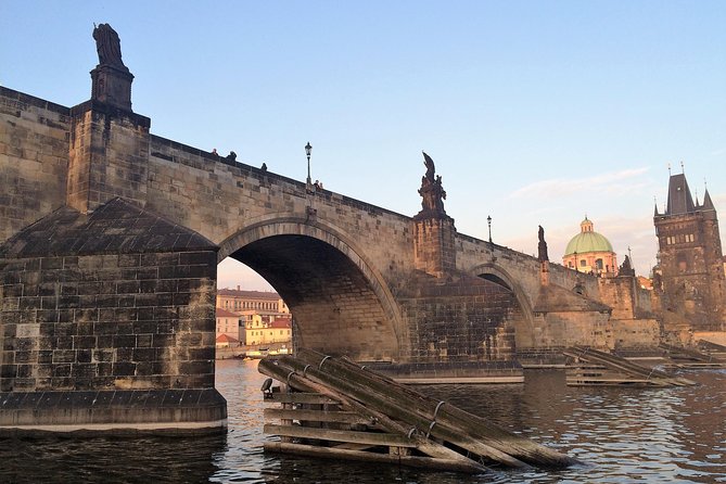 1 hour Prague Panoramic Vltava River sightseeing Cruise - Charles Bridge from below