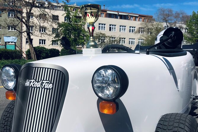 1-Hour Ride Across the Prague in Mini Hot Rod Car - Choosing the driver and passenger seats