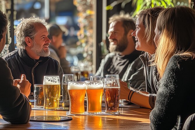Alternative bar tour with dinner in the art district - Tram rides and a darts match in a local bar