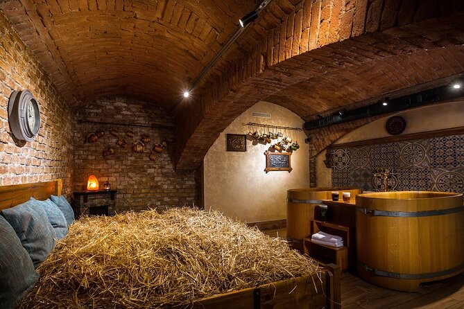 Beer bath Spa for 2 people/ 1 tub - 1,5 hour Activity in Prague - How long does the appointment last?