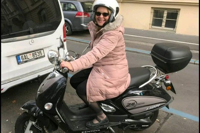 Big scooter tour of Prague, for two (audio guide) - Letná Park frames Prague’s bridges