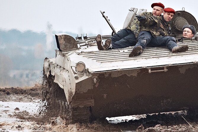 BMP tank driving experience Prague - Mud tracks, hills, snow, and the fun of heavy machinery