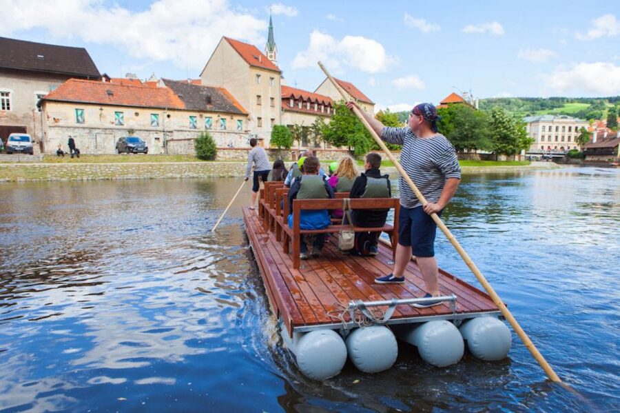 Český Krumlov: Wooden Raft River Cruise - Rain, cool weather, and practical comfort