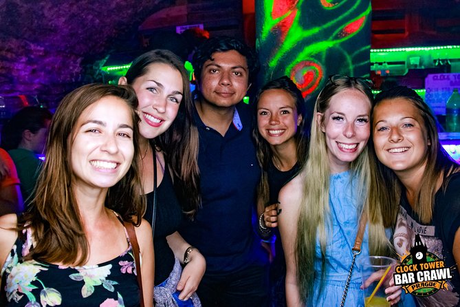 Clock Tower Bar Crawl ending at Prague's BIGGEST rooftop CLUB - What the two-hour open bar really means