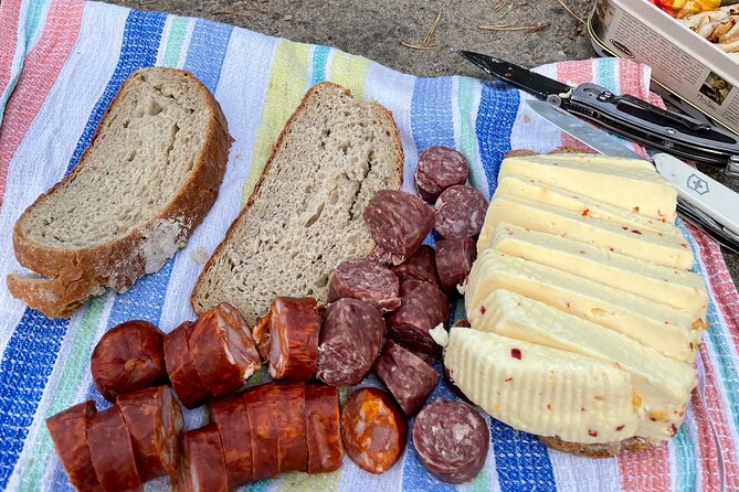 Czech countryside scenical hike to the castle, local deli tasting - A local tasting of sausages, cheese, and Czech beer
