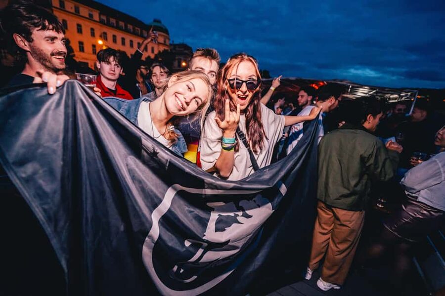 Drunken Monkey Prague Boat Party Open Bar to Duplex Club - A sunset start at River Boats Prague Dock 16