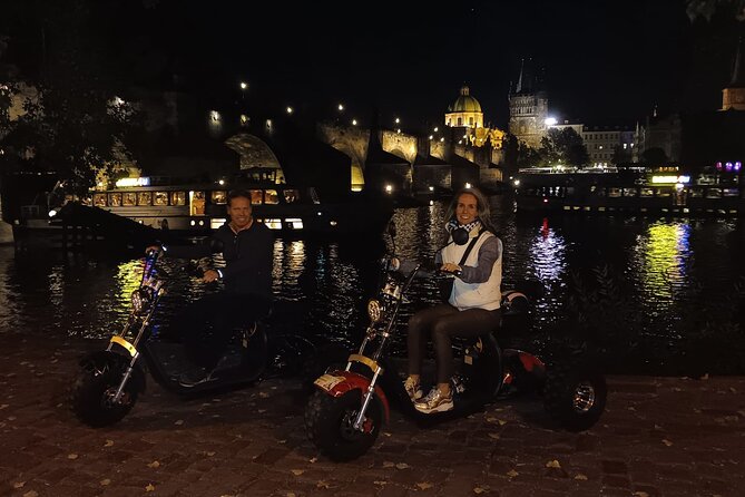 Electric Trike Night Tour in Prague - Live Guided - Letna Park and the Prague Metronome
