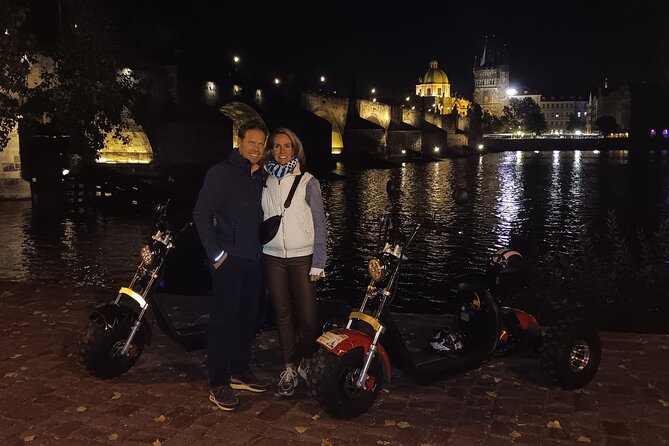 Electric Trike Night Tour in Prague - Live Guided - Letna Viewpoint and five bridges in one line