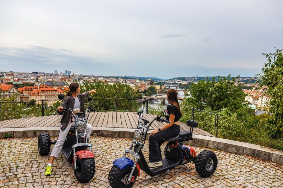 Electric Trike Sunset Prague Tour - Old Town Square and the return through central Prague