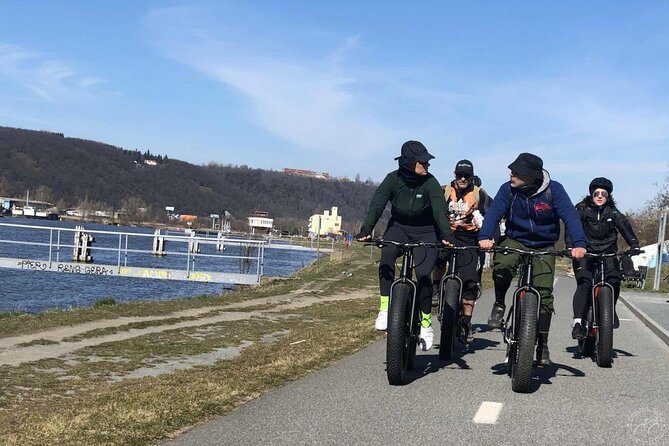 FAT TIRE E-BIKE GREAT TOUR - river, parks & panoramic views tour - Lennon Wall and Charles Bridge