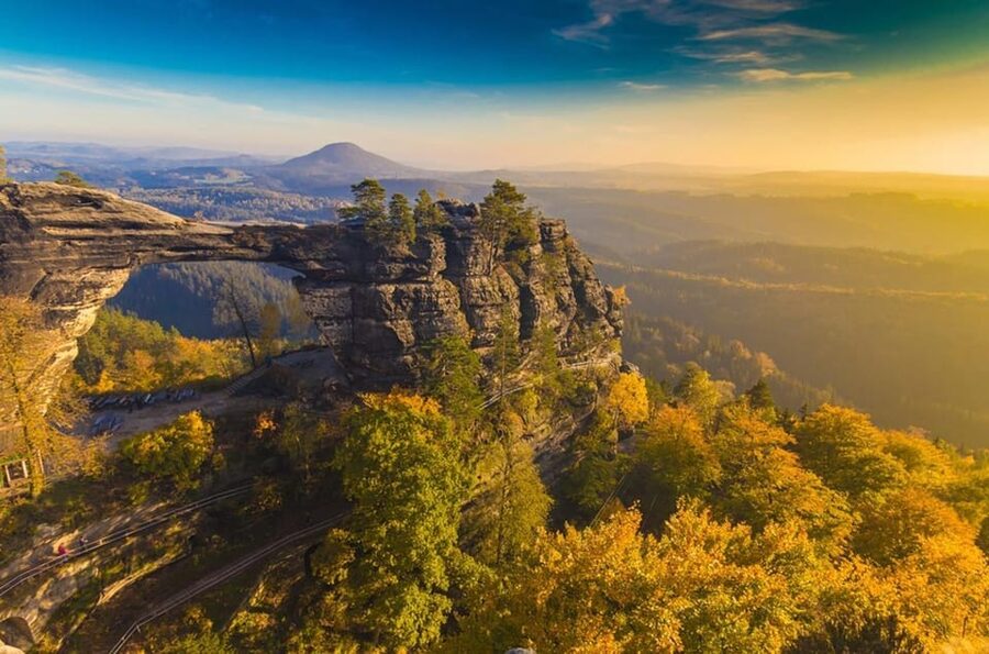 From Prague: Bohemian & Saxon Switzerland Iconic Day Trip - Bastei Bridge and the first sandstone views
