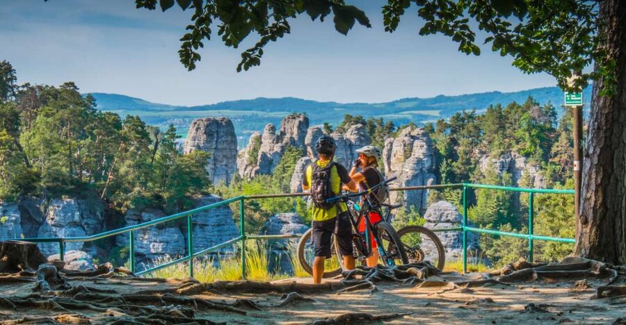From Prague: E-Mountain Biking Trip to the Bohemian Paradise - Sandstone towers shaped by an ancient sea