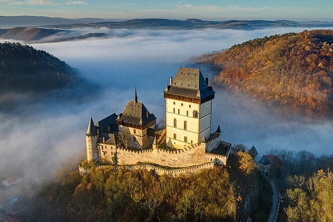From Prague: Small-Group Karlstejn Castle & Koneprusy Caves Trip - Hotel pickup and the ride into Bohemia