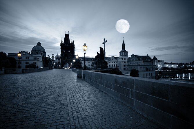 Ghosts and Legends walking tour in Prague - Starting beside Charles Bridge at night
