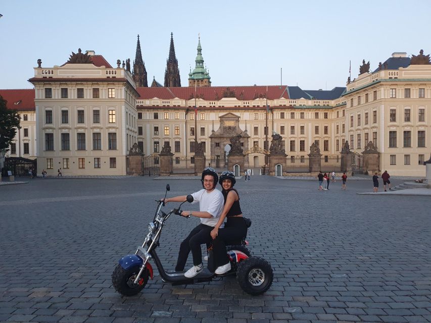 Grand City Tour on Electric Trike in Prague - Live Guided - John Lennon Wall and the riverside sights