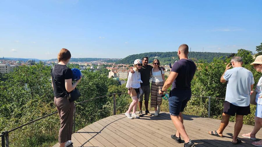 Heart of Prague tour on Tricycle electric scooter - Prague Castle and the route toward Strahov