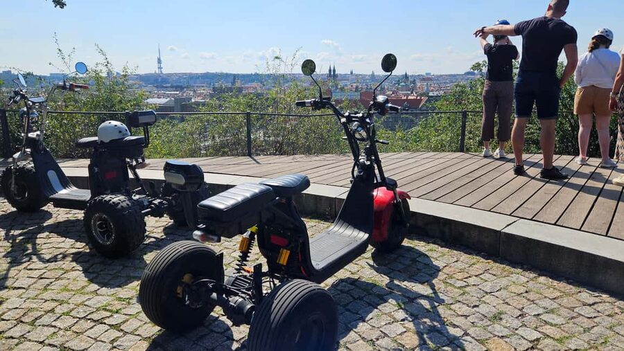 Heart of Prague tour on Tricycle electric scooter - Returning through Lesser Town