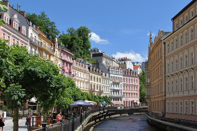 Karlovy Vary including Watchtower and Funicular from Prague - Seeing the Vridlo geyser at Vridelni
