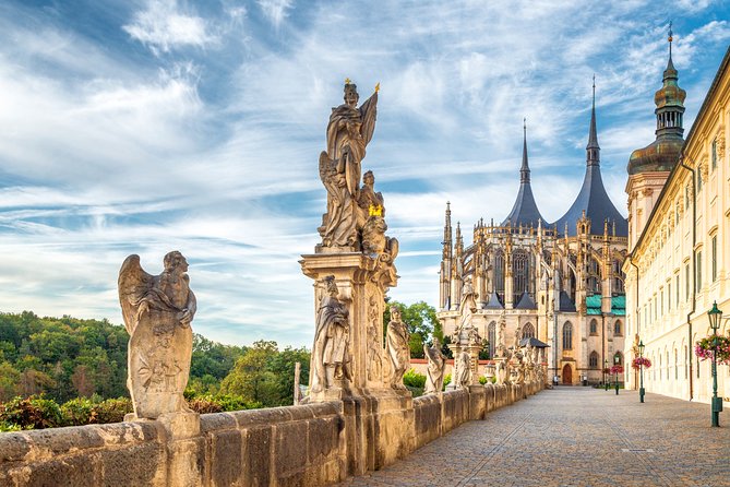 Kutná Hora Medieval Town in Vintage Cabrio car - St Barbara’s Cathedral and the power of silver