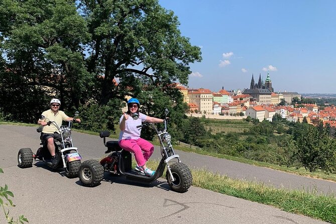 Live-Guided ️Trike-Harley️ Viewpoints tour of Prague - Strahov Monastery Brewery and the return to Maltezské Square
