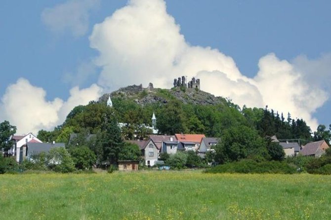 Moser Glassworks and Jan Becher Museum and Karlovy Vary Private Tour from Prague - Angel Mountain and the ruins at Andělská Hora
