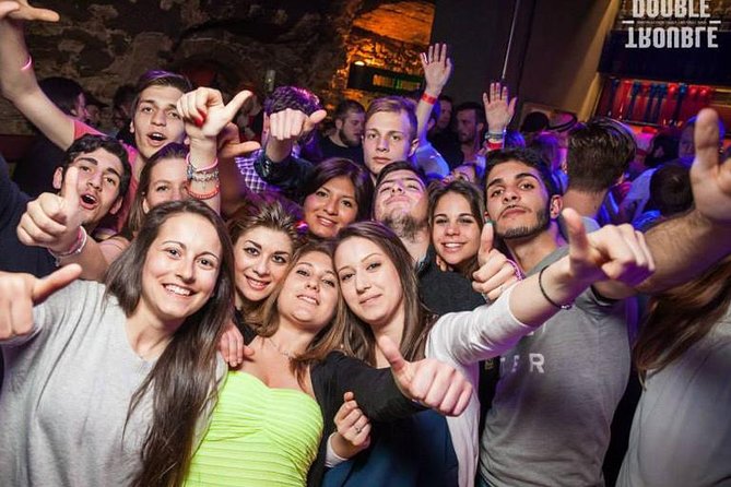 New Year's Eve Pub Crawl in Prague, end at KarLovy Lazne - Chapeau Rouge and the one-hour drinks period