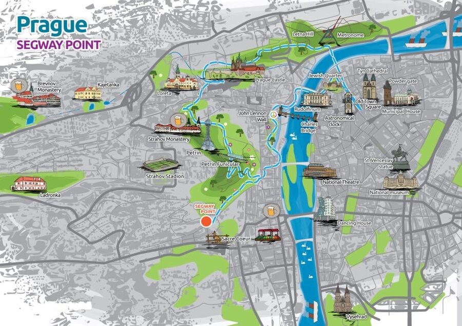 Prague: 2-Hour Old District & Riverside E-Scooter Tour - Key points at a glance