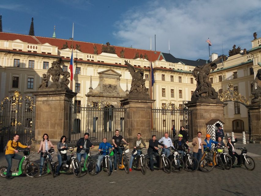 Prague: 2-Hour Old District & Riverside E-Scooter Tour - Prague Castle and the view over the Vltava