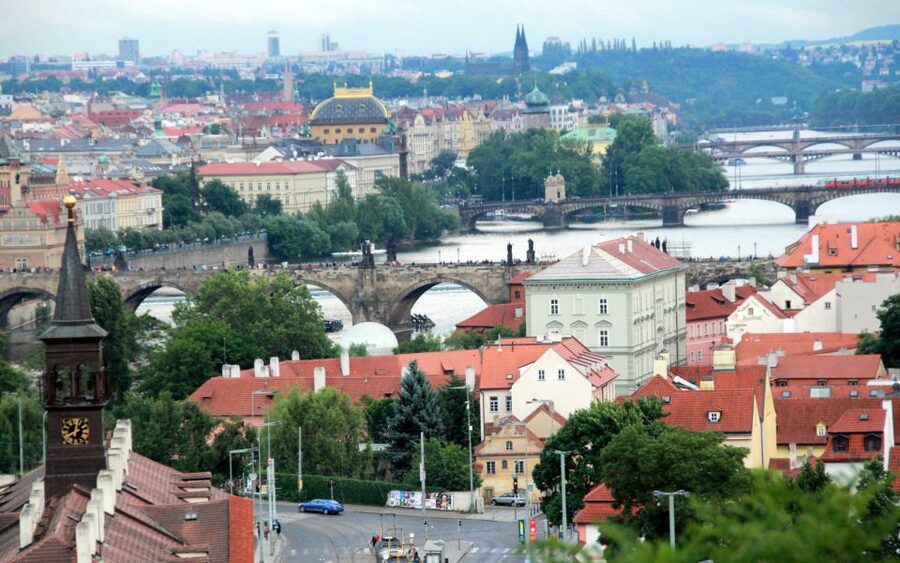 Prague "ALL-IN-ONE" City E-Bike Tour - National Theatre, Dancing House, and Wenceslas Square