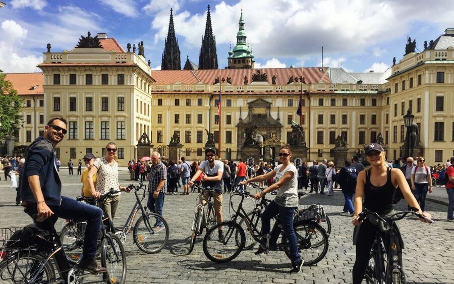 Prague "ALL-IN-ONE" City E-Bike Tour - Municipal House, Powder Tower, and Estates Theatre
