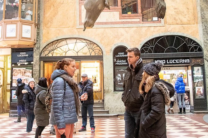 Prague Art Nouveau and Cubism Walking Tour - Lucerna Music Bar and a lively final contrast