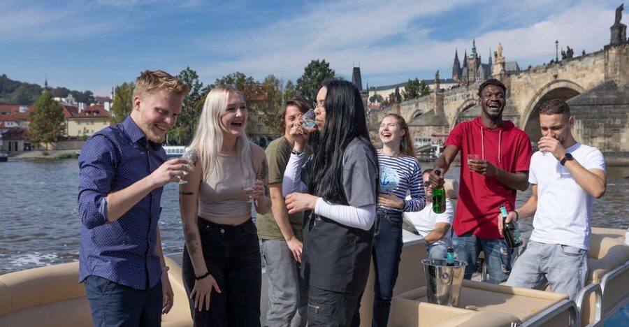 Prague: Beer Boat Tour - The first minutes: settling into the boat