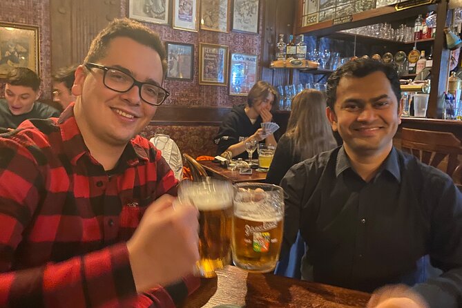 Prague Beer Tasting - 8 types of Czech beer included - The pub setting and the added meal