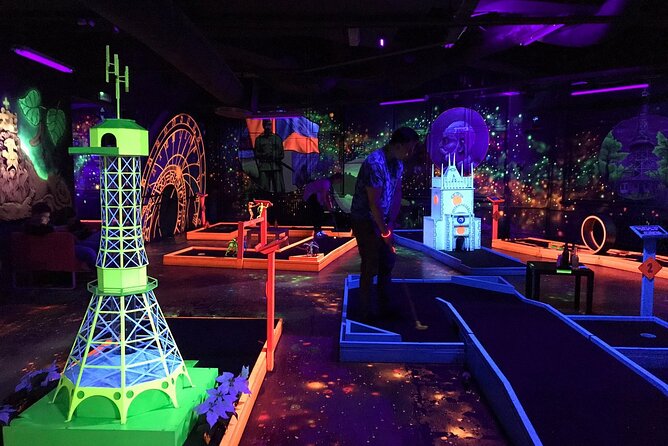 Prague Black Light Mini Golf Admission Ticket - The extra games can stretch your visit