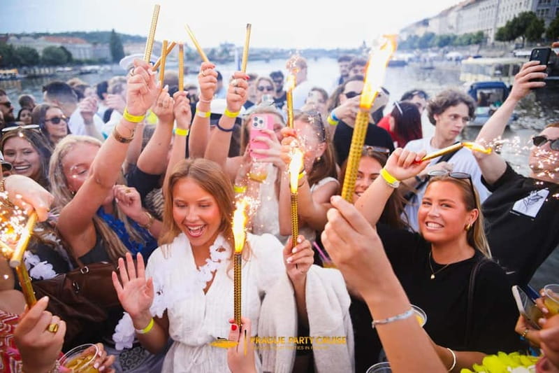 Prague : Boat Party with Afterparty at EPIC - Prague’s landmarks from the Vltava
