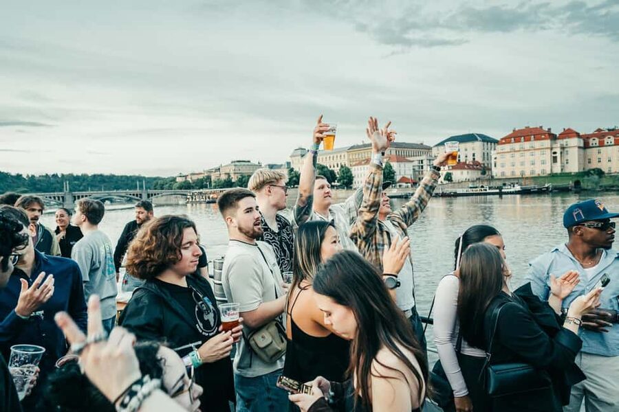 Prague: Booze Cruise with Open Bar and Duplex Entry - The Two-Hour Sunset Cruise on the Vltava