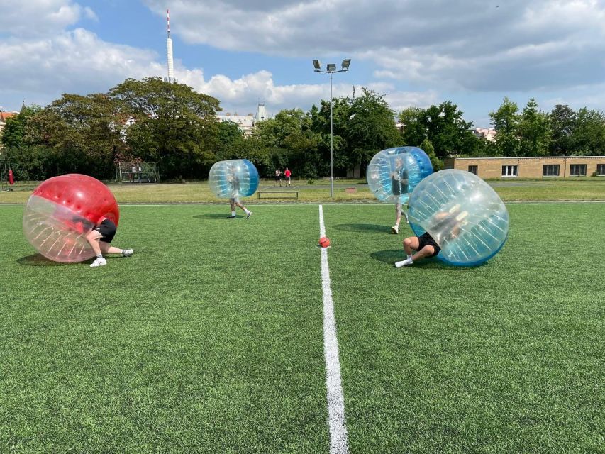 Prague: Bubbles football - Zorb Football in centrum - Changing, stretching, and safety instructions