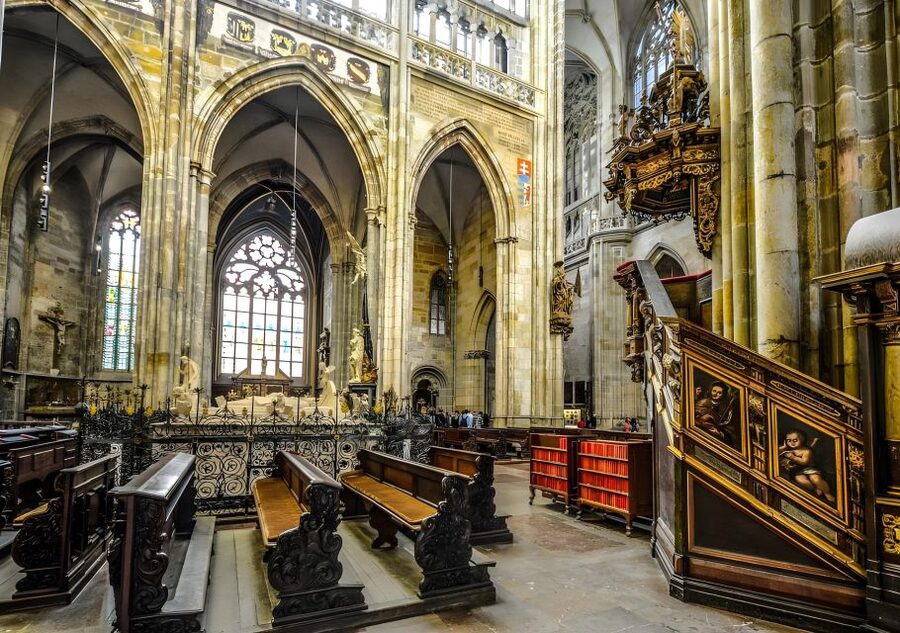 Prague Castle: Royal Palace, Cathedral, and Golden Lane Tour - St. George’s Basilica and a quieter medieval mood