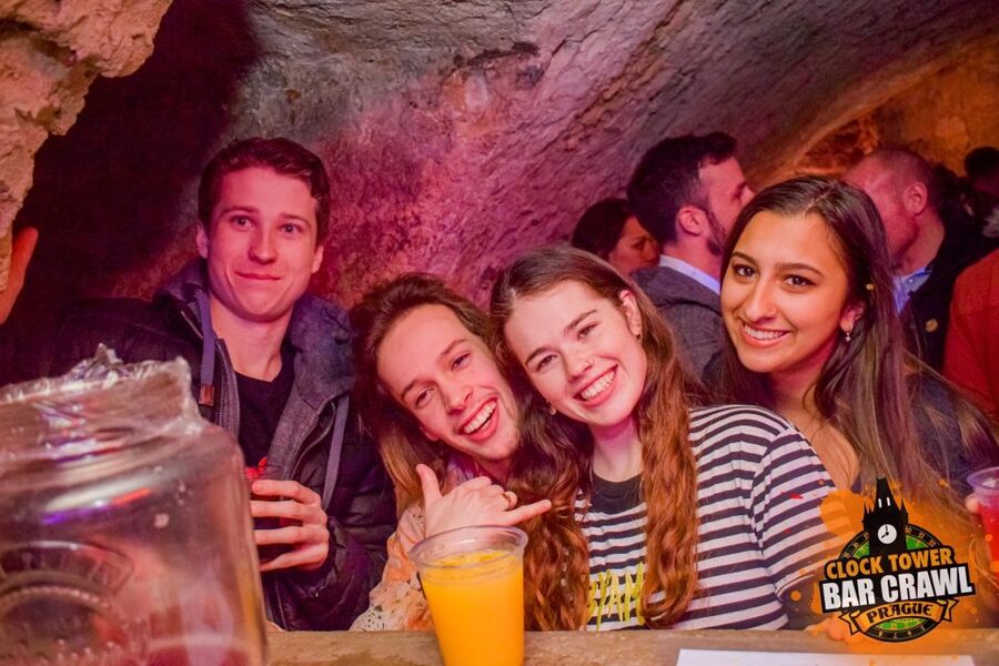 Prague: Clock Tower Bar Crawl with Drinks and Shots - Drinking games and meeting the group