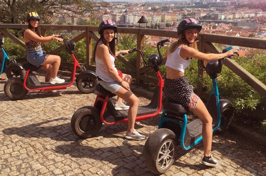 Prague: E-Bike/E-Scooter Viewpoint Tour - Lennon Wall and the lanes of Lesser Town