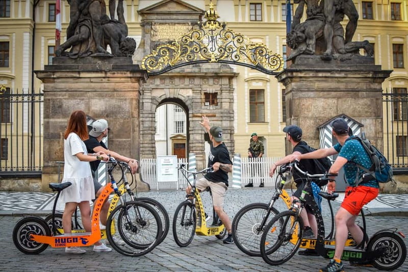 Prague: E-Scooter Grand City & Panoramas Small-Group Tour - Prague Castle area and the city’s grandest views