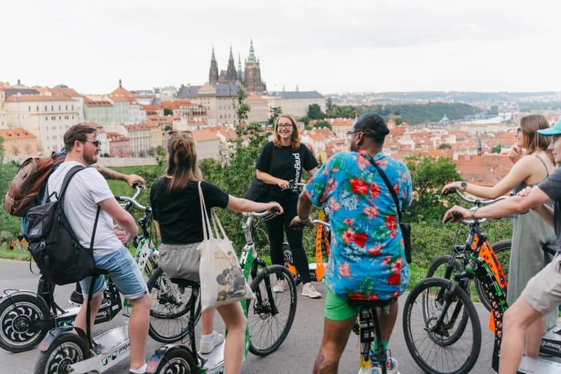 Prague: E-Scooter Grand City & Panoramas Small-Group Tour - Charles Bridge and the first look at Prague
