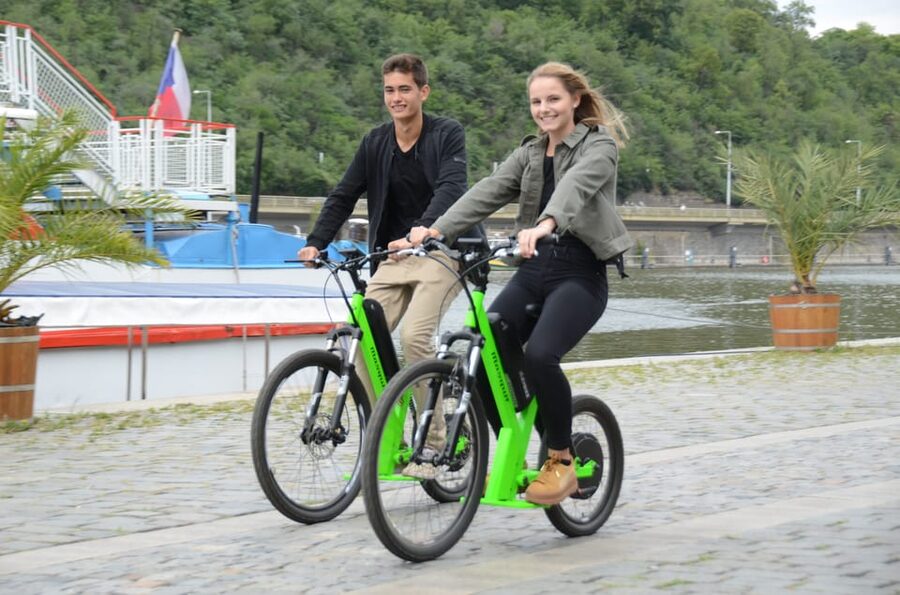 Prague Electric Scooter and eBike Grand Tour - Prague Castle and the city below