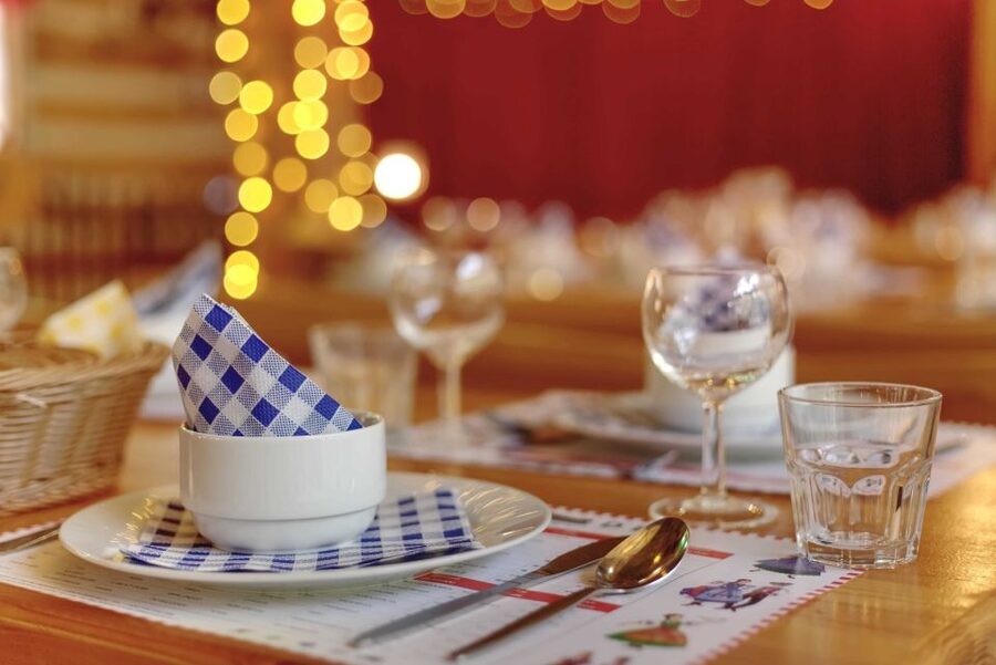 Prague: Evening Folklore Garden Party with Traditional Menu - The four-course dinner, served around long tables