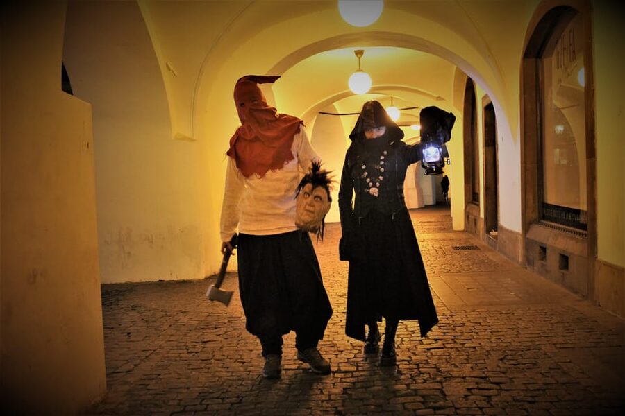 Prague: Ghosts, Legends, Medieval Underground & Dungeon Tour - Kafka Square, Josefov, and rue de Paris