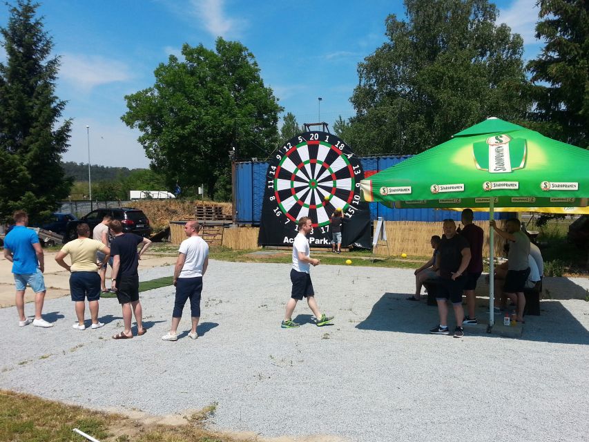 Prague : Giant Foot Darts and Giant Beer Pong Game - Giant Foot Darts: football with a target