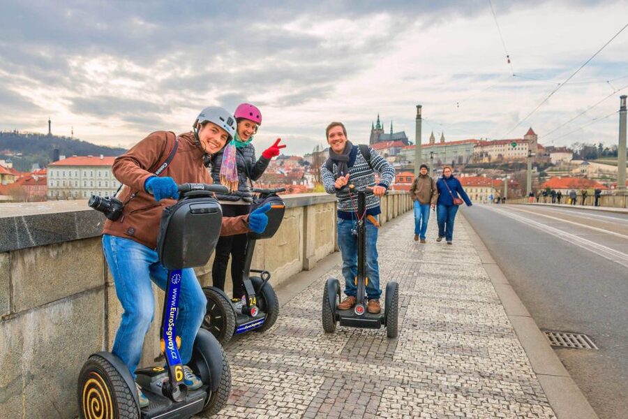 Prague: Grand Segway and eScooter Live Guided City Tour - From Old Town Square to the Lennon Wall