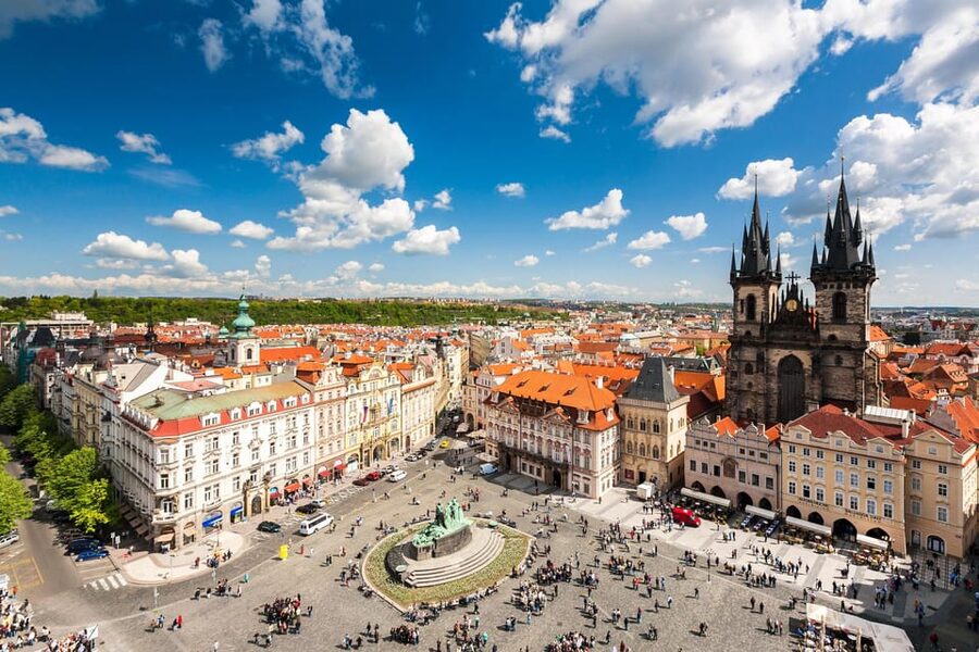 Prague: Highlights of Prague Private Half-Day Tour by Car - The drive along Pařížská Street