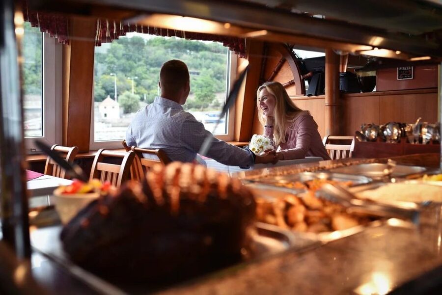 Prague: Lunch Cruise on Vltava River with open Buffet - Charles Bridge from the Vltava